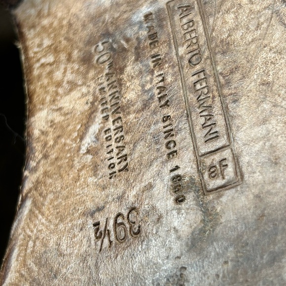 alberto fermani made in Italy leather boots size 39.5/9 limited edition ankle - Picture 10 of 11